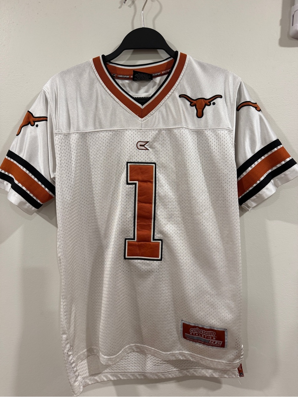 Colosseum White University of Texas Longhorns Jersey Youth Large